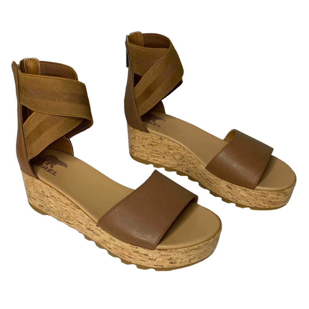 Sorel Cameron Flatform Ankle Strap Wedge Sandal Worn twice.